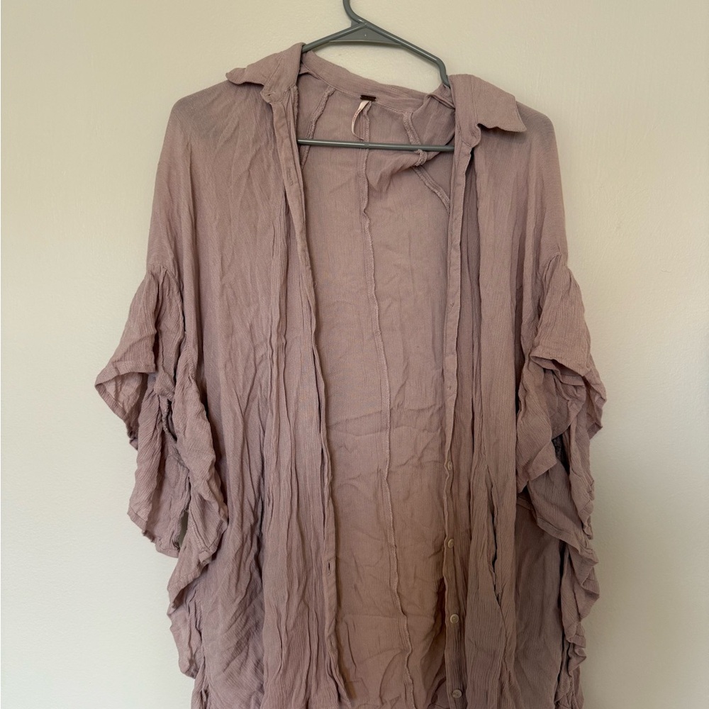 Free People Soft Pink Cardigan